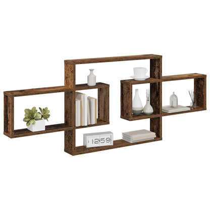 Scaffale da parete Legno antico 130 x 10 x 50 cm | homemem39