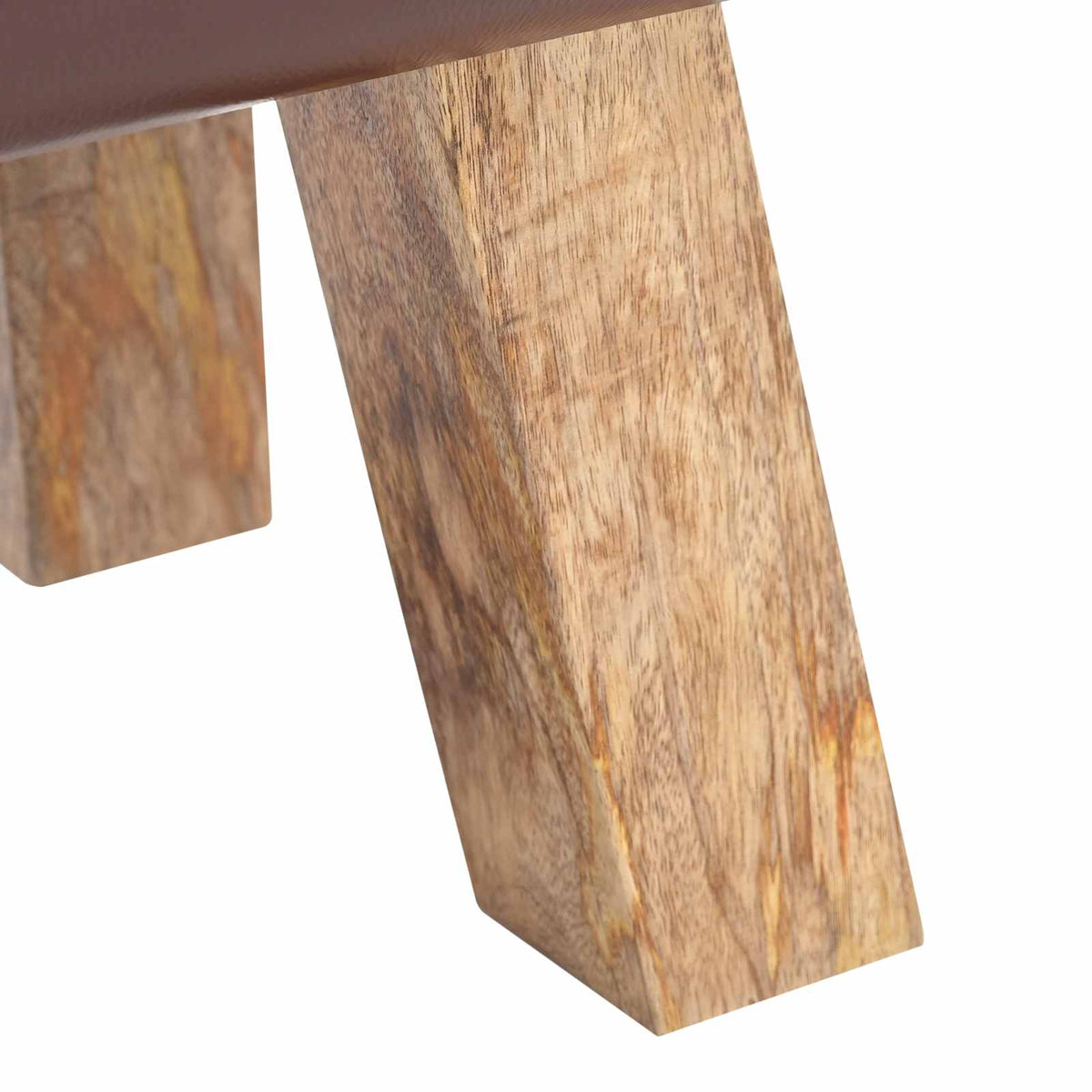 panchina 40 x 30 x 45 cm Pelle Vera Marrone Scuro