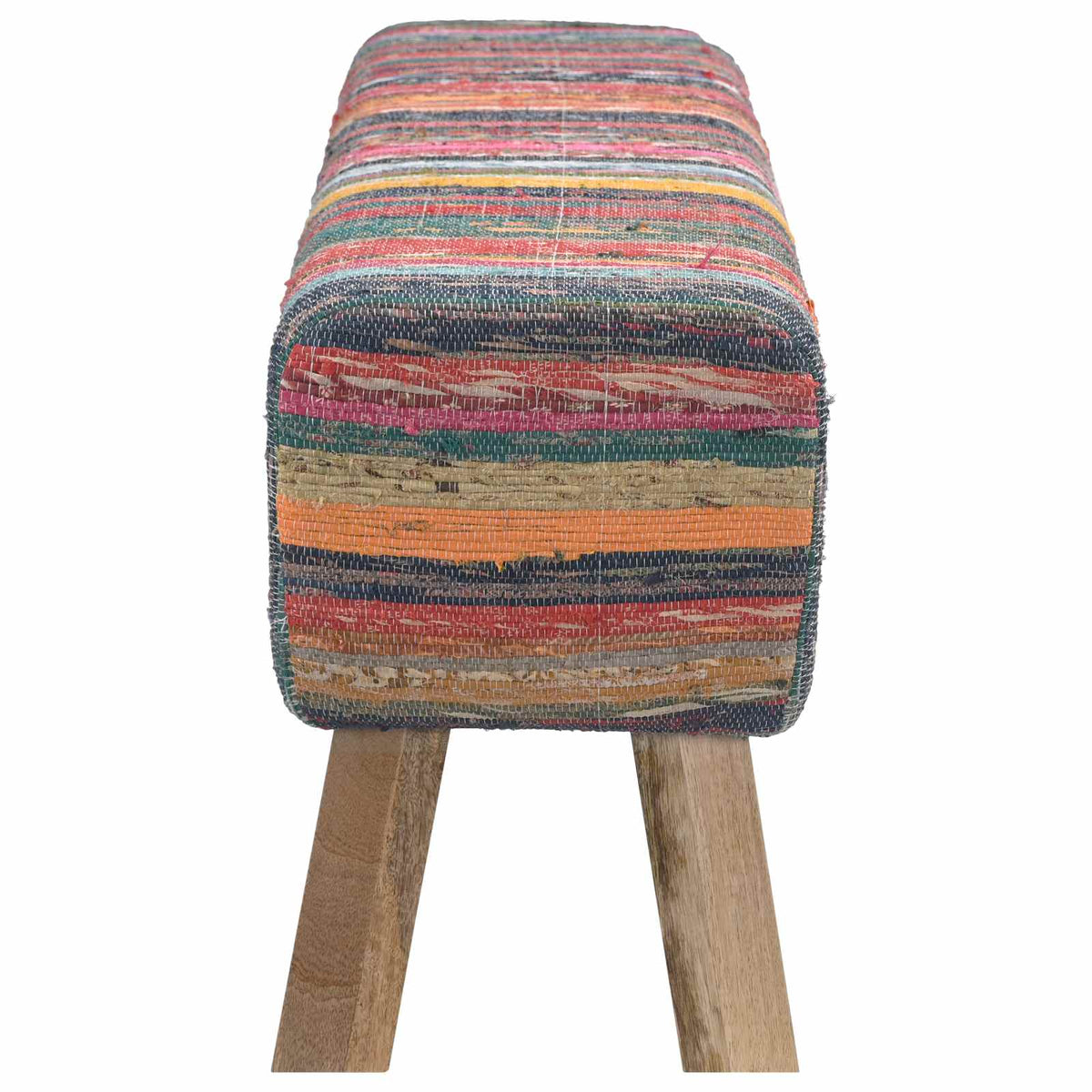panchina 110 x 30 x 45 cm Pelle Vera Multicolore