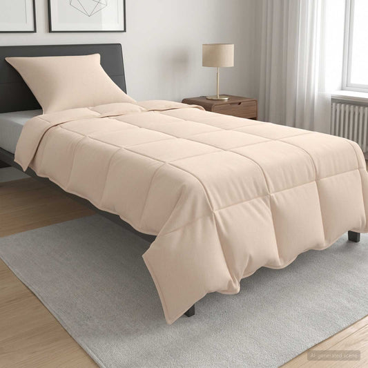 Set di Piumoni 2 pz 137 x 200 cm Inverno 350 gsm Beige