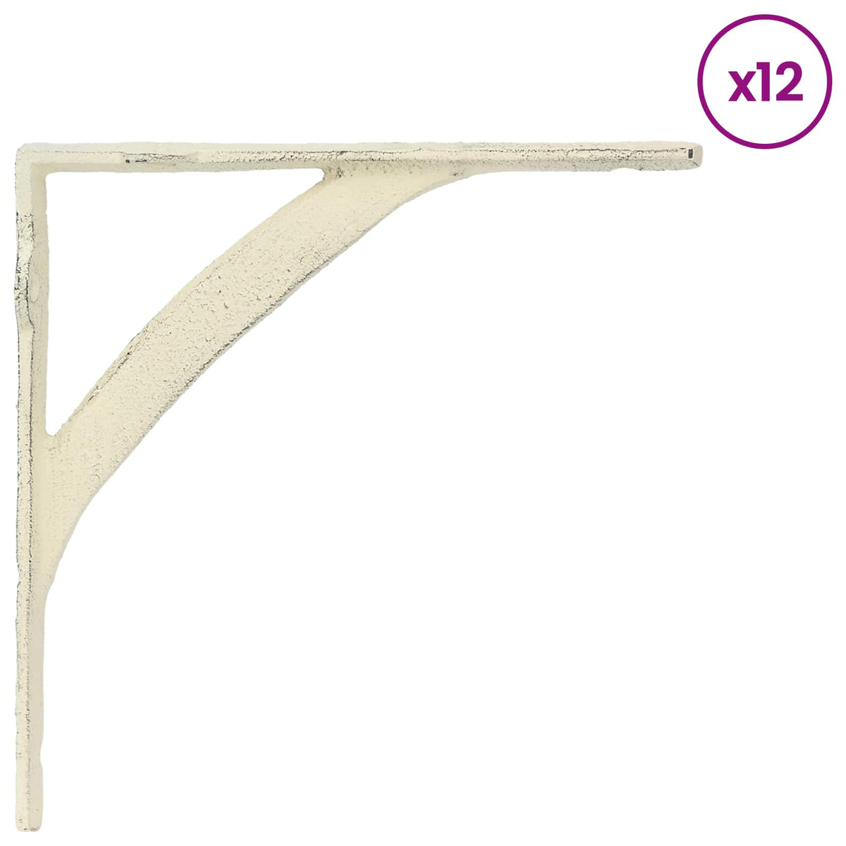 Supporti per mensole da parete 12 pz Bianco Antico | homemem39