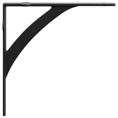 Supporti per mensole da parete 12 pz Nero 21 x 21 x 3,5 cm | homemem39