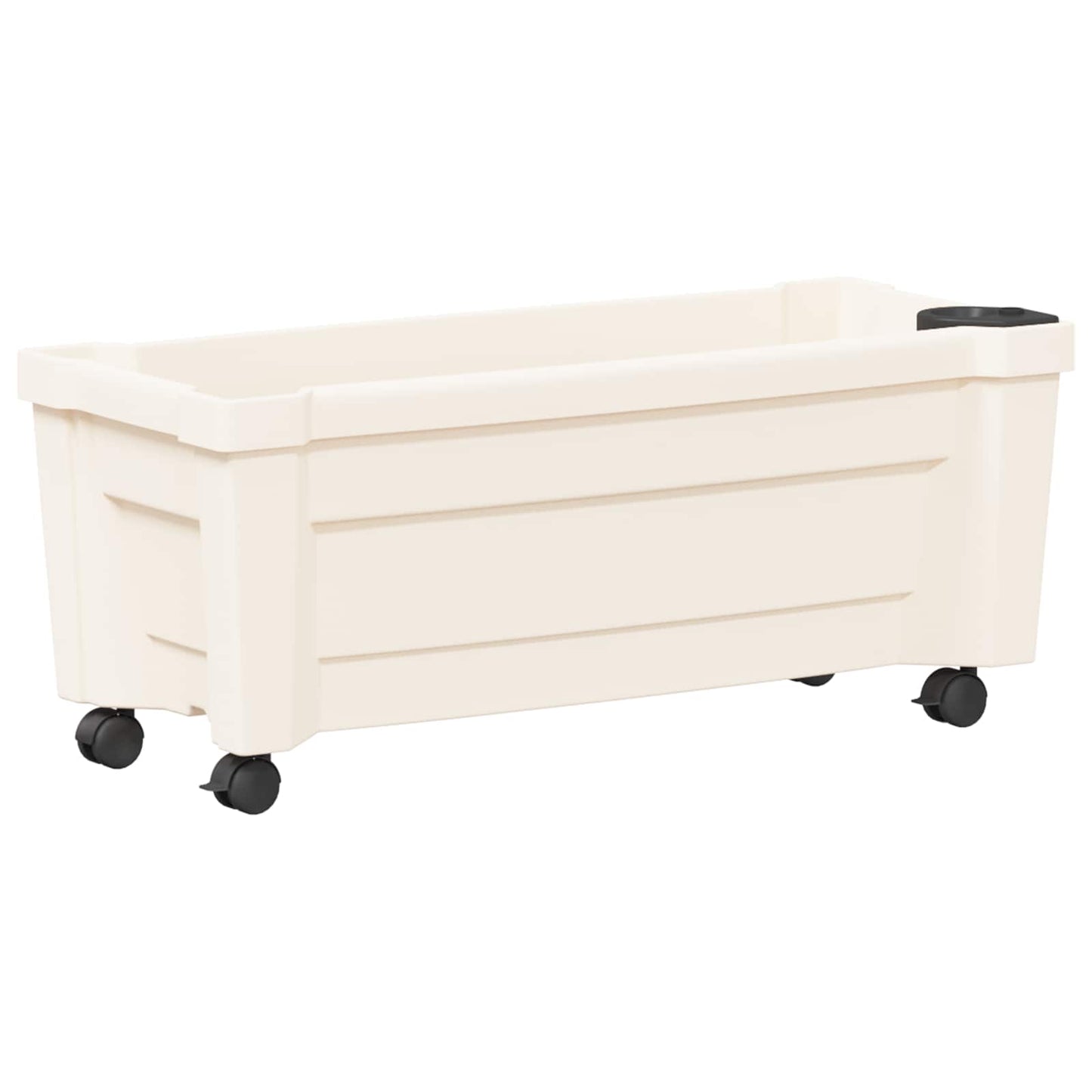 Vaso Calypso con Ruote Bianco 79 x 35 x 33 cm PP | homemem39