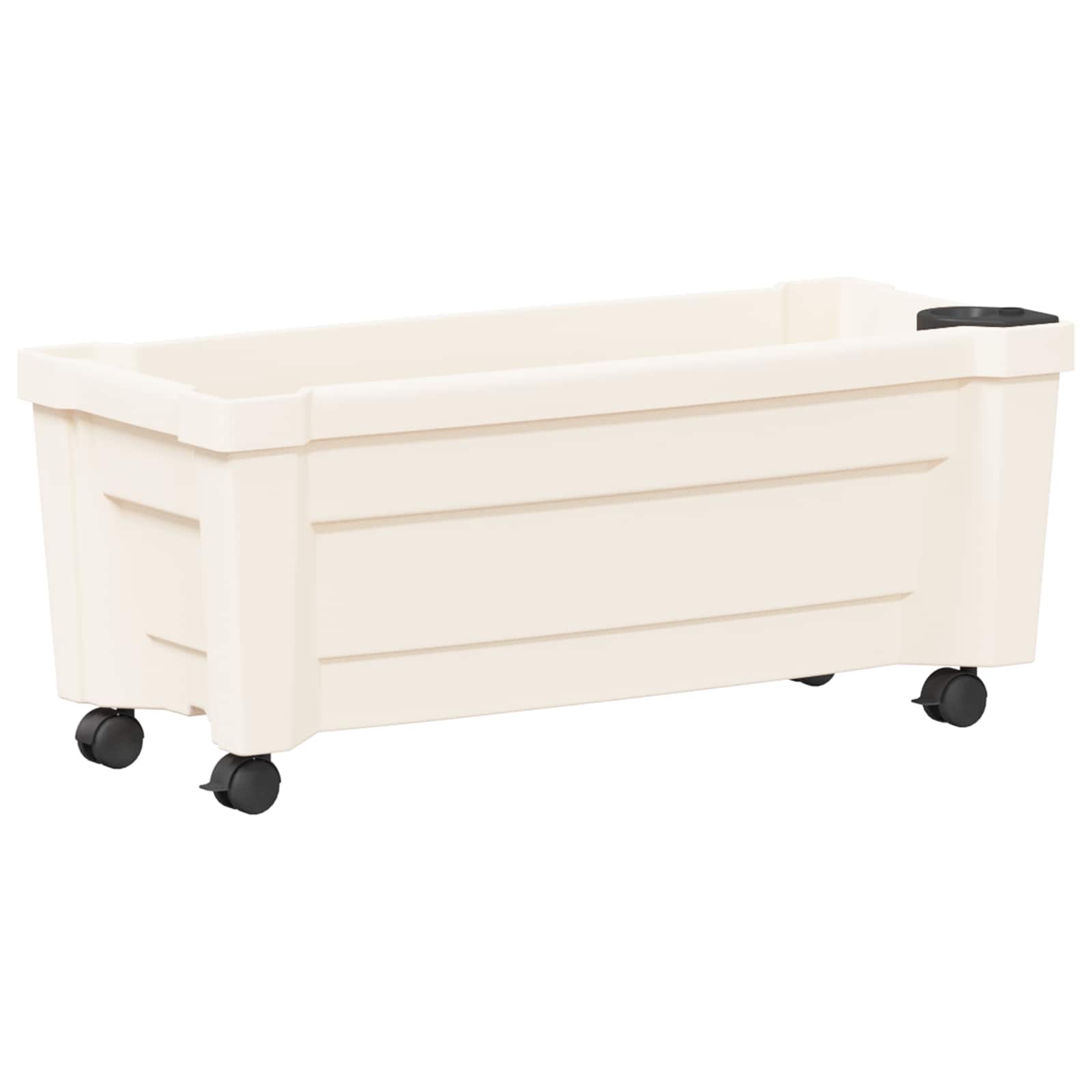 Vaso Calypso con Ruote Bianco 79 x 35 x 33 cm PP | homemem39