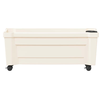 Vaso Calypso con Ruote Bianco 79 x 35 x 33 cm PP | homemem39