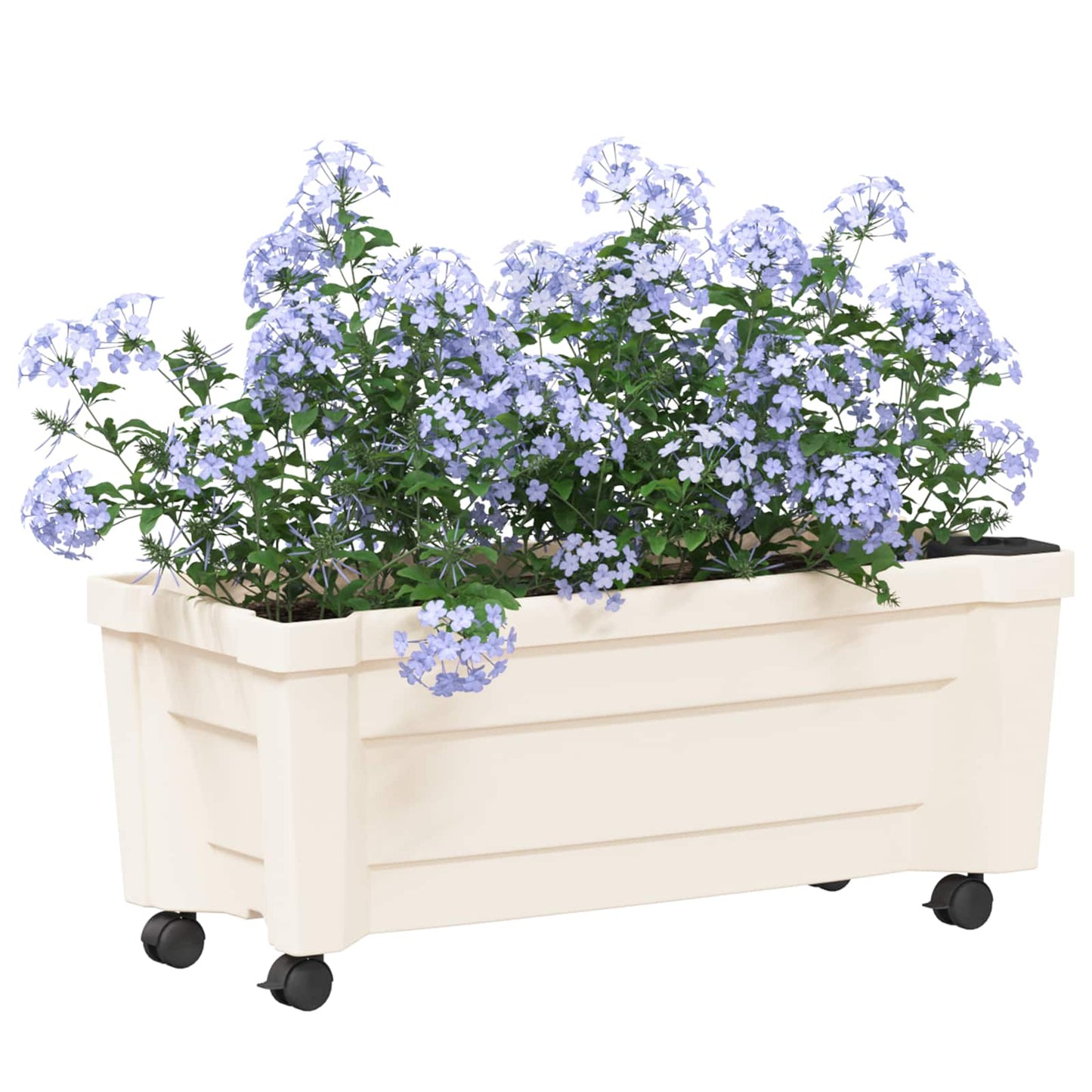 Vaso Calypso con Ruote Bianco 79 x 35 x 33 cm PP | homemem39