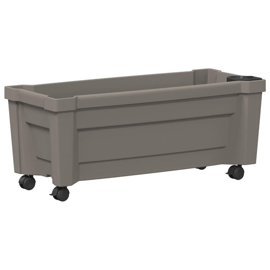 Vaso Calypso con Ruote Grigio 79 x 35 x 33 cm PP | homemem39