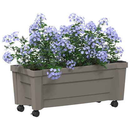Vaso Calypso con Ruote Grigio 79 x 35 x 33 cm PP | homemem39