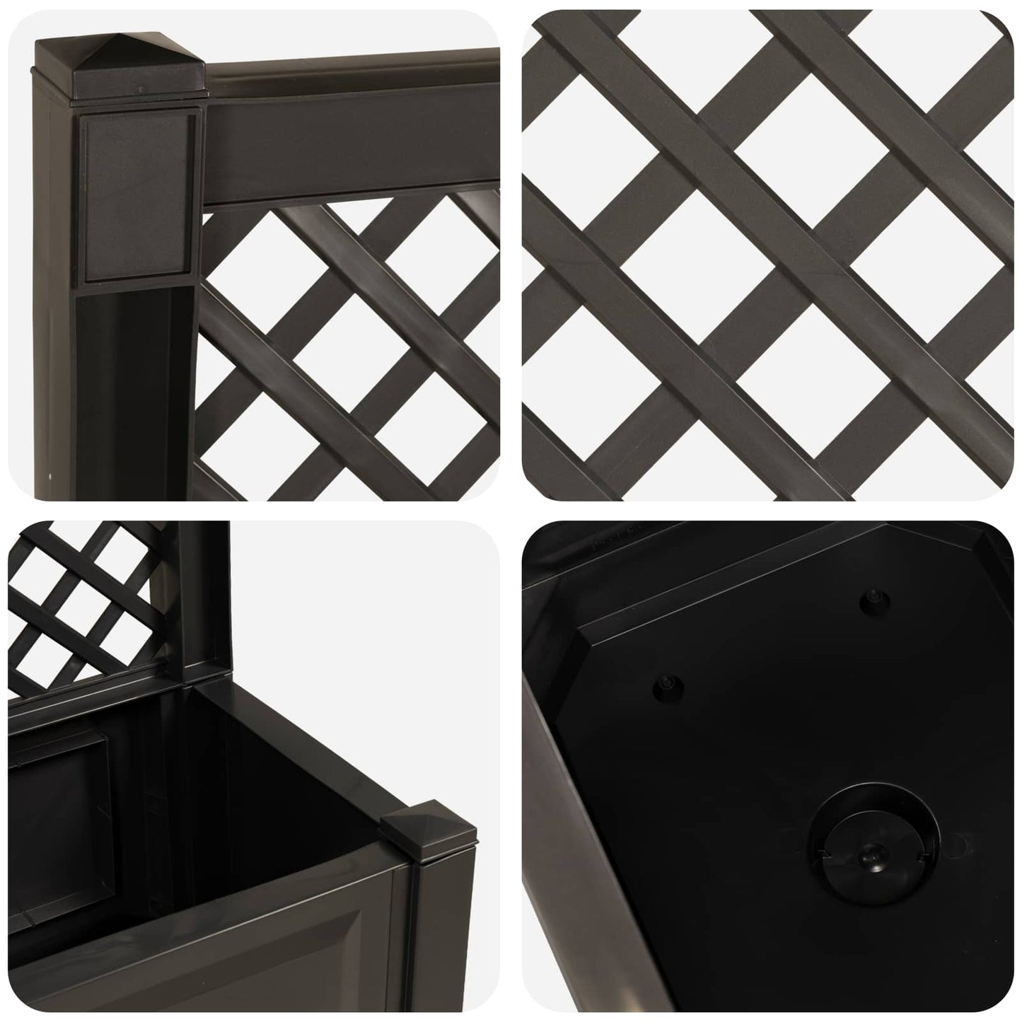 Vaso Grande con Direzione Antracite 99,5 x 43 x 133,5 cm PP | homemem39