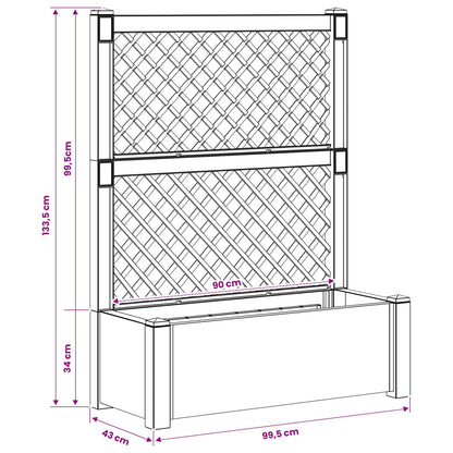 Vaso Grande con Direzione Antracite 99,5 x 43 x 133,5 cm PP | homemem39