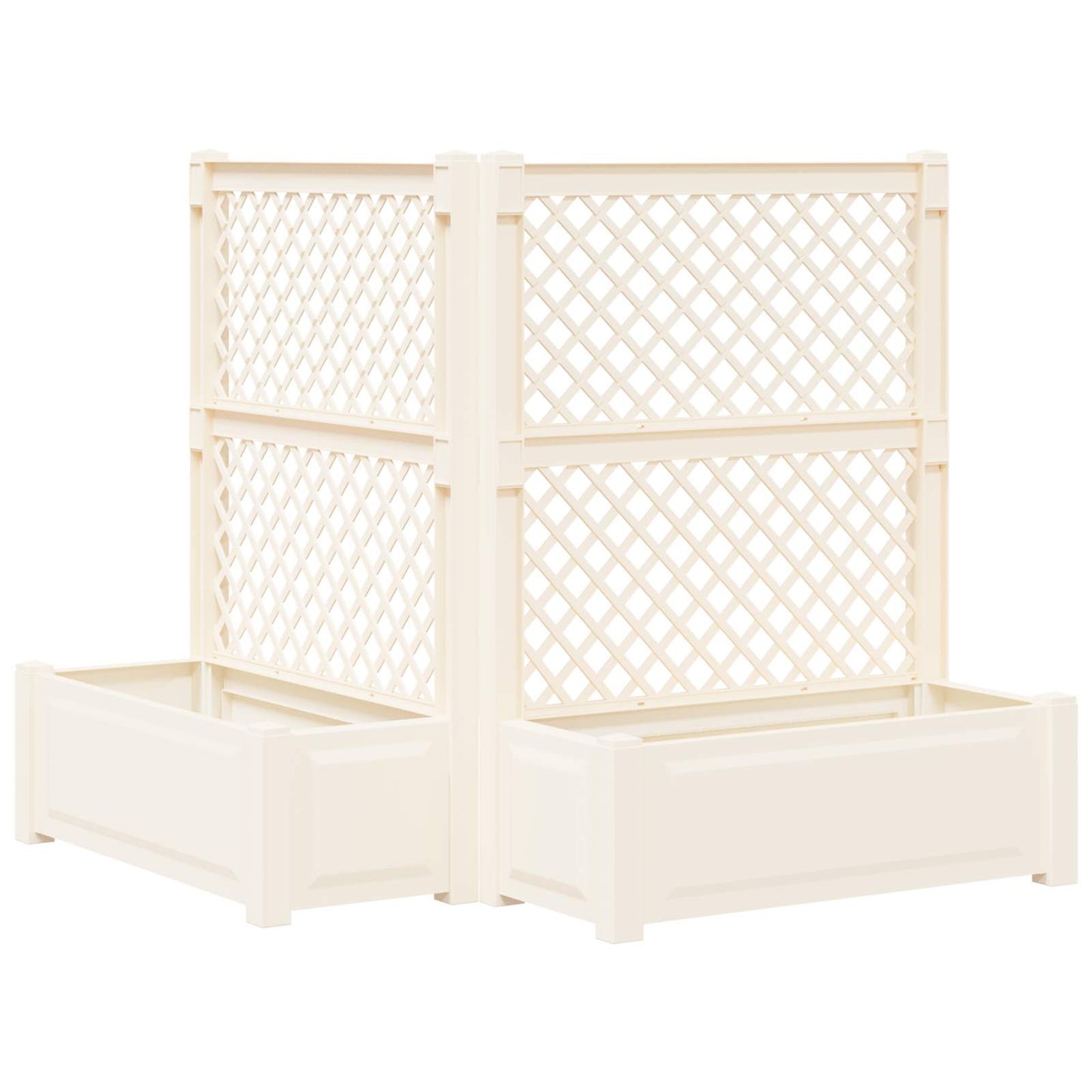 Vaso Grande con Direzione 2 pcs Bianco 143 x 143 x 133,5 cm PP | homemem39