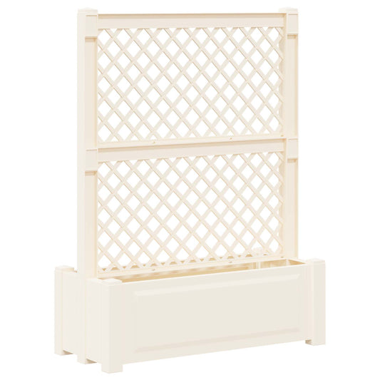Grande vaso con trellis Bianco 99,5 x 43 x 133,5 PP | homemem39