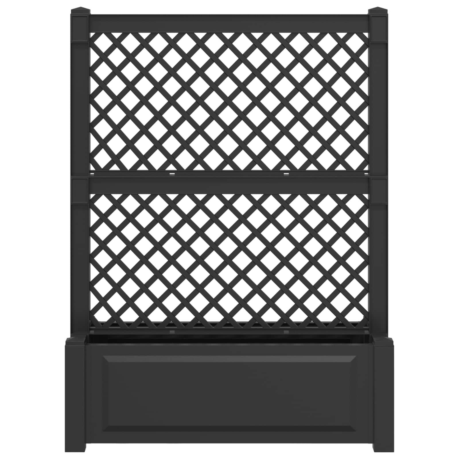 Grande vaso con trellis Antracite 99,5 x 43 x 133,5 PP | homemem39
