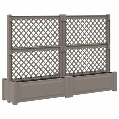Grande vaso con trellis 2 pcs Grigio 200 x 43 x 133,5 cm PP | homemem39
