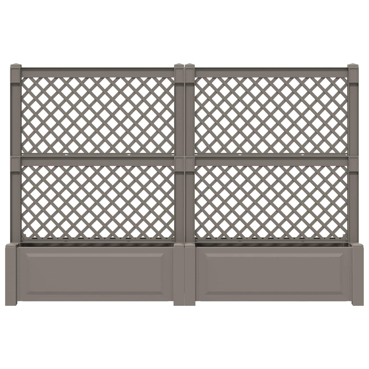 Grande vaso con trellis 2 pcs Grigio 200 x 43 x 133,5 cm PP | homemem39