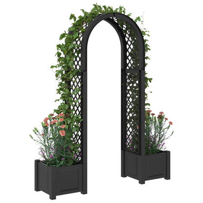 Arco di Rose con Vaso Antracite 168,5 x 43 x 207 cm PP | homemem39