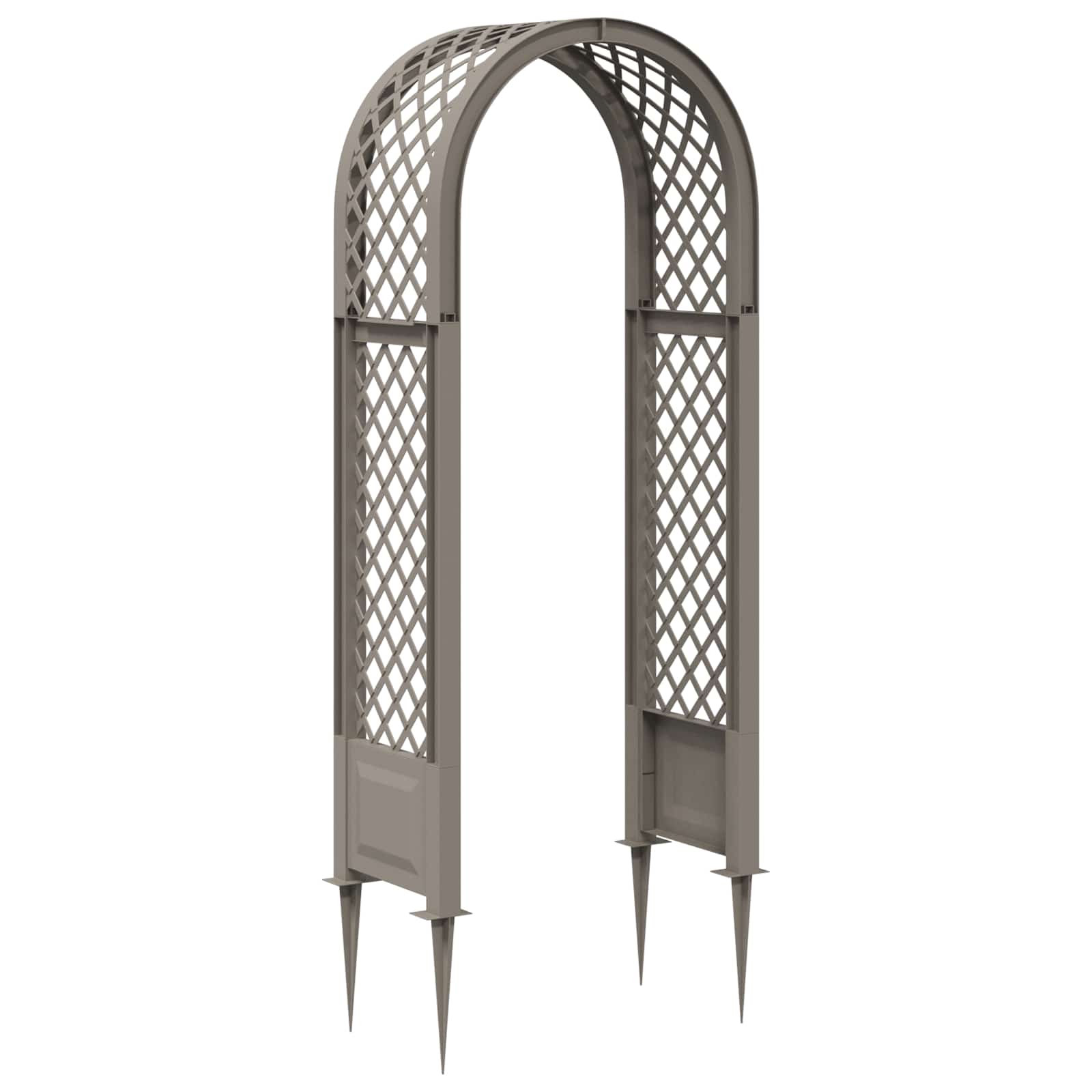 Arco di rose con punte Grigio 97 x 43 x 218 cm PP | homemem39
