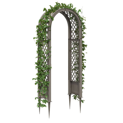 Arco di rose con punte Grigio 97 x 43 x 218 cm PP | homemem39