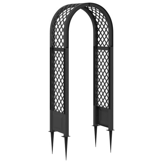 Arco di rose con punte Antracite 97 x 43 x 218 cm PP | homemem39