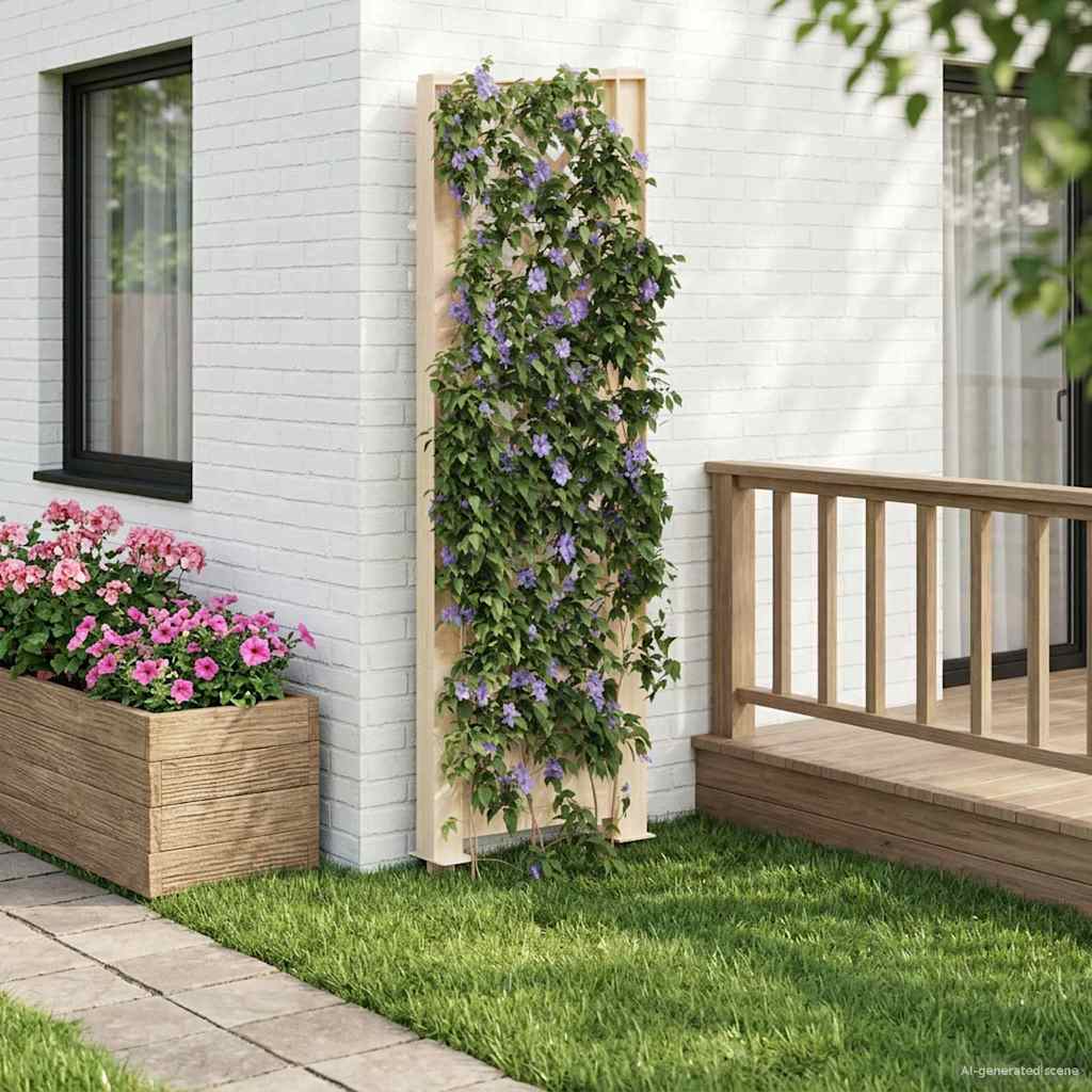 Trellis con Punta Bianco 43 x 6 x 165 cm PP | homemem39