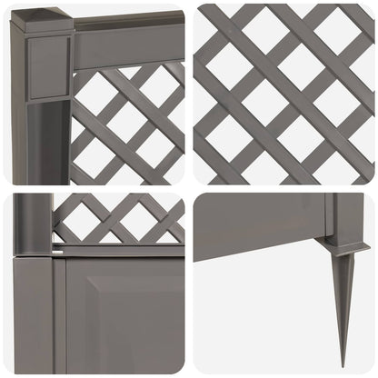 Trellis con Punta Grigio 43 x 6 x 165 cm PP | homemem39