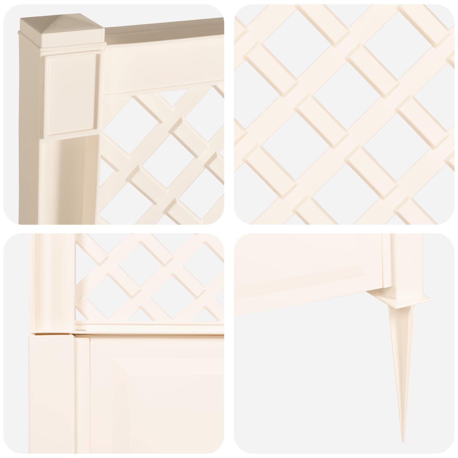 Trellis con Punta Bianco 99 x 6 x 165 cm PP | homemem39