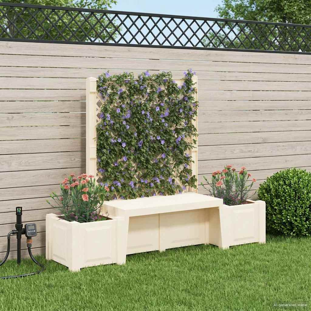 Panchina da Giardino Kopenhagen Bianco 173 x 49 x 135,5 cm PP | homemem39