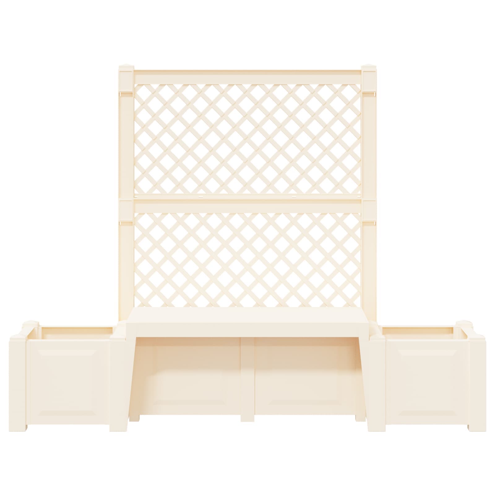 Panchina da Giardino Kopenhagen Bianco 173 x 49 x 135,5 cm PP | homemem39