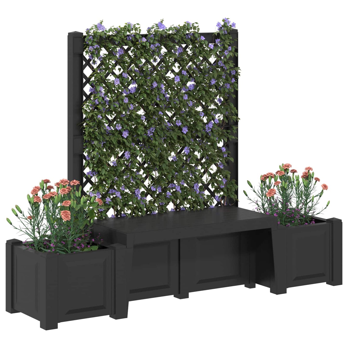 Panchina da Giardino Kopenhagen Antracite 173 x 49 x 135,5 cm | homemem39