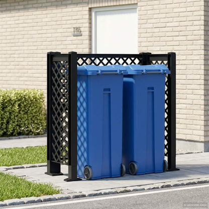 Trellis per Cestino Antracite 123 x 47 x 114 cm PP | homemem39