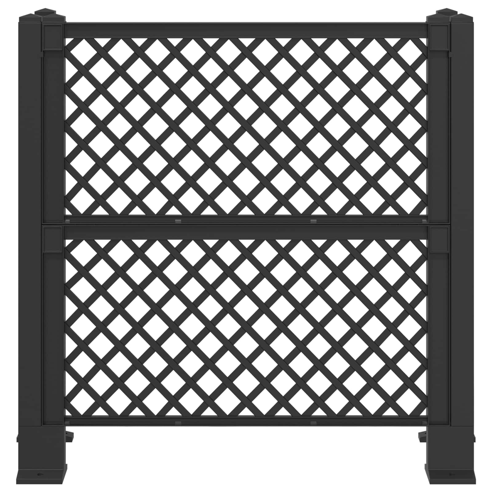 Trellis per Cestino Antracite 123 x 47 x 114 cm PP | homemem39
