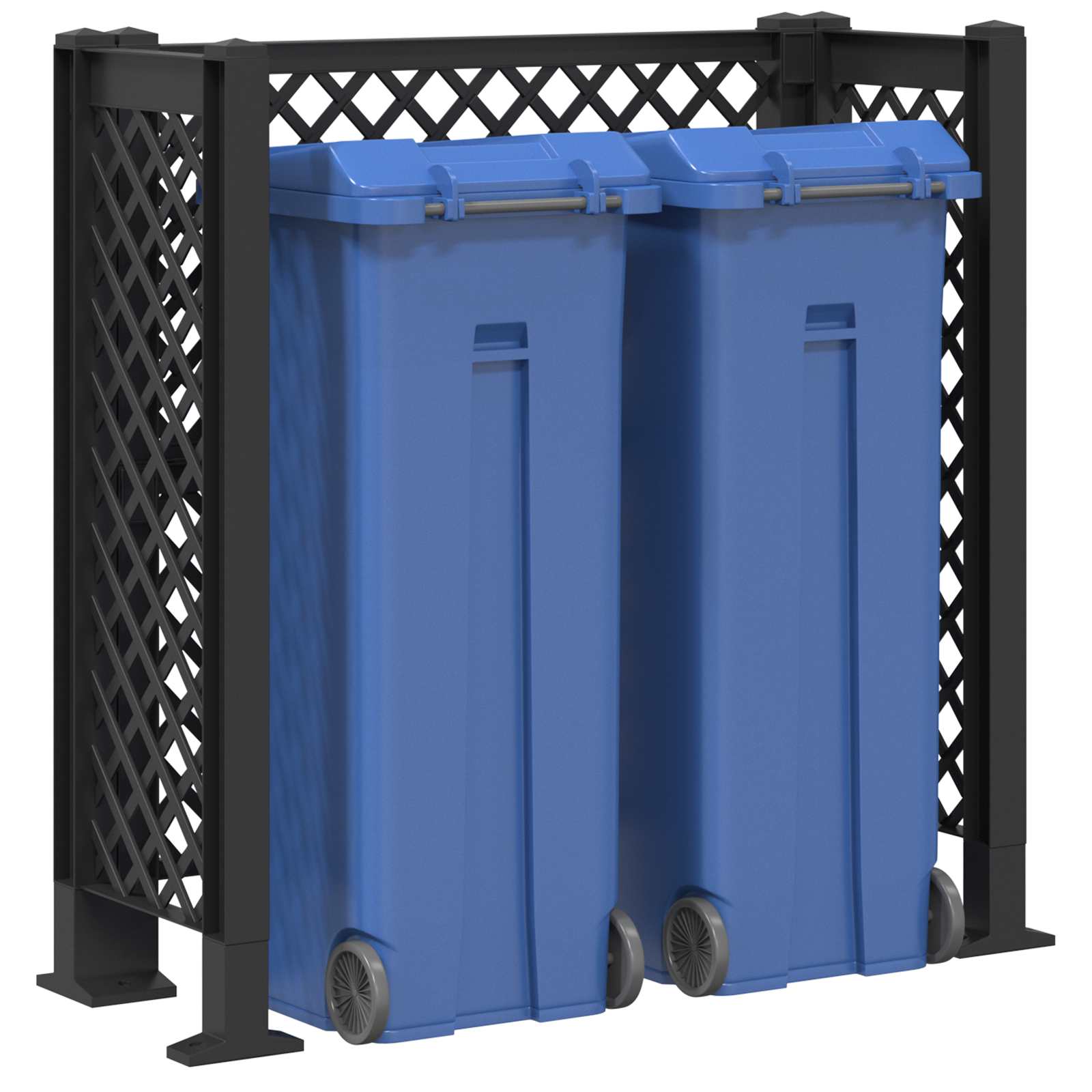 Trellis per Cestino Antracite 123 x 47 x 114 cm PP | homemem39
