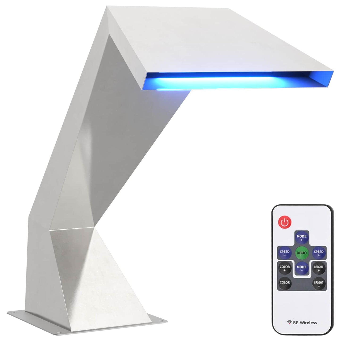 Cascata per piscina con LED RGB Acciaio Inox 63,5 x 29 x 51 cm | homemem39