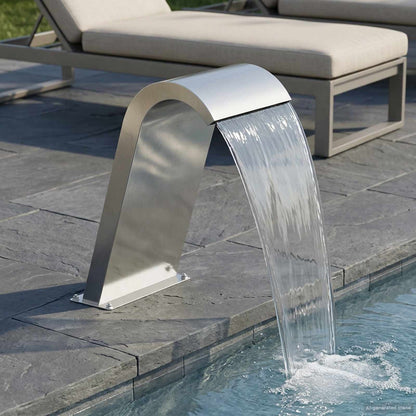 Fontana da Piscina Argento 47 x 31 x 60 cm Acciaio Inox | homemem39