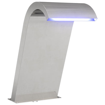 Fontana da Piscina Argento 47 x 31 x 60 cm Acciaio Inox | homemem39