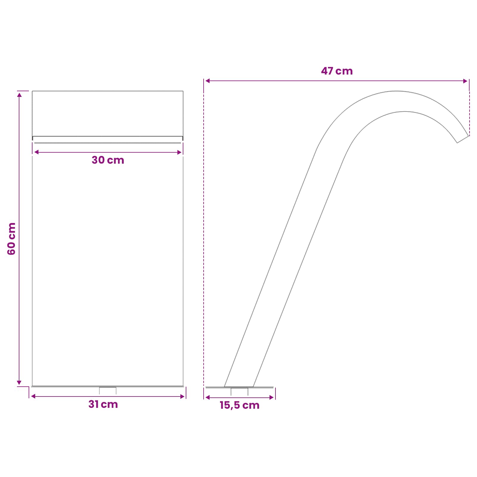 Fontana da Piscina Argento 47 x 31 x 60 cm Acciaio Inox | homemem39