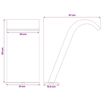 Fontana da Piscina Argento 47 x 31 x 60 cm Acciaio Inox | homemem39
