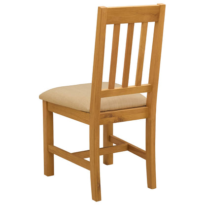 Sedia da pranzo VENLO 2 pcs Legno di Quercia Massello Beige | homemem39
