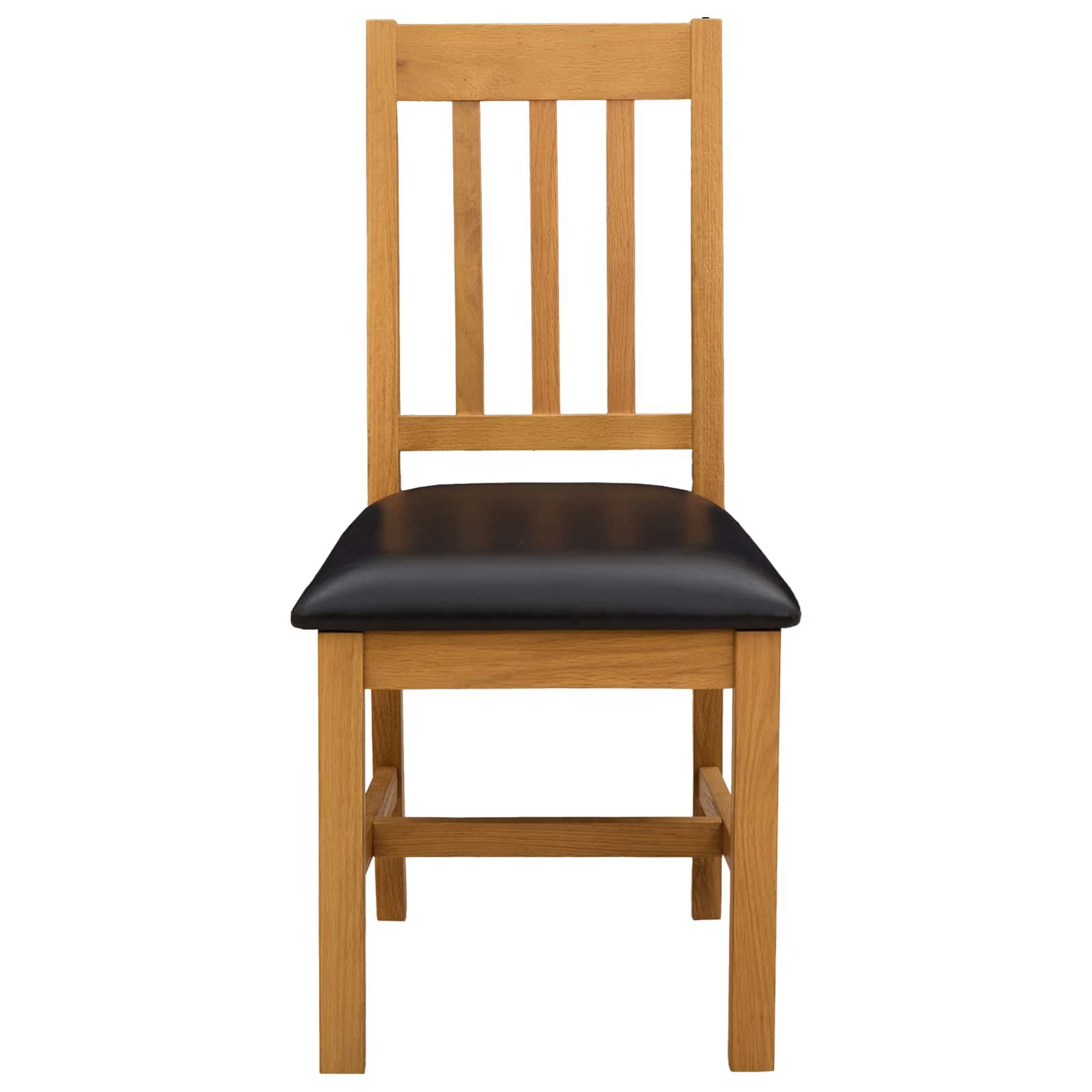 Sedia da pranzo VENLO 2 pcs Legno di Quercia Massello Nero | homemem39
