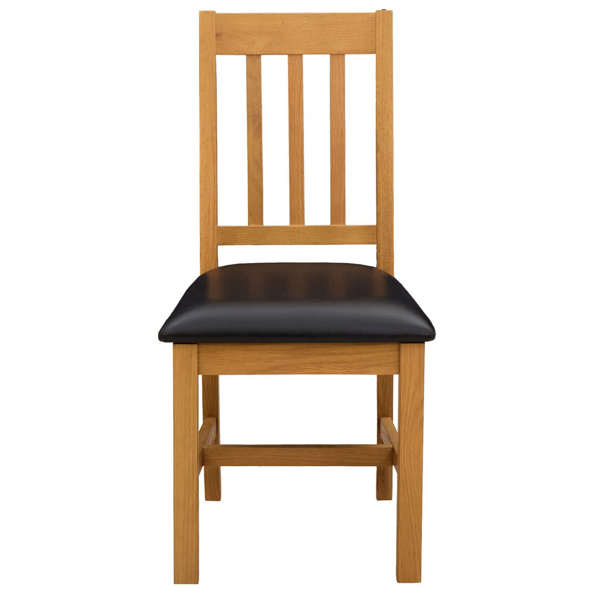 Sedia da pranzo VENLO 2 pz Legno di Quercia Massello Nero