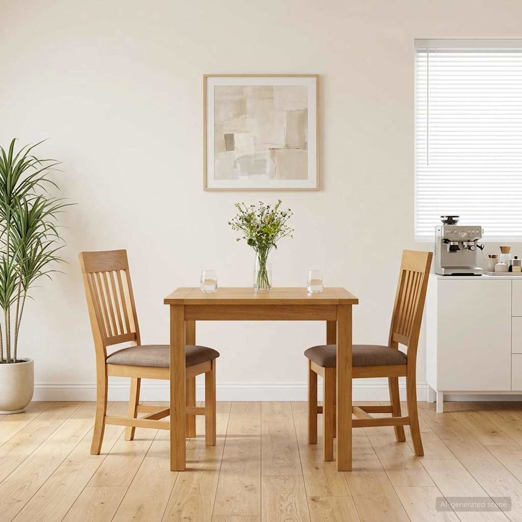 Sedia da pranzo 2 pcs Legno di Quercia Massello Grigio | homemem39