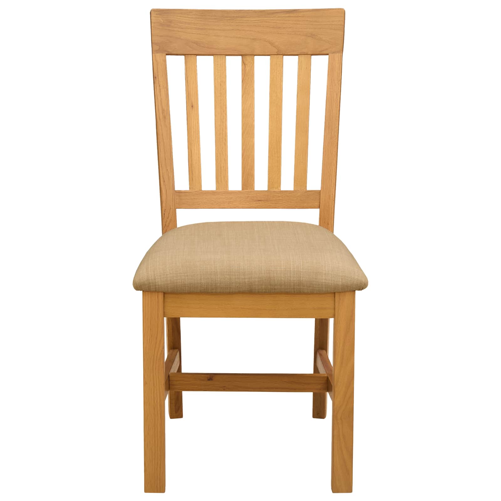 Sedia da pranzo 2 pcs Legno di Quercia Massello Beige | homemem39