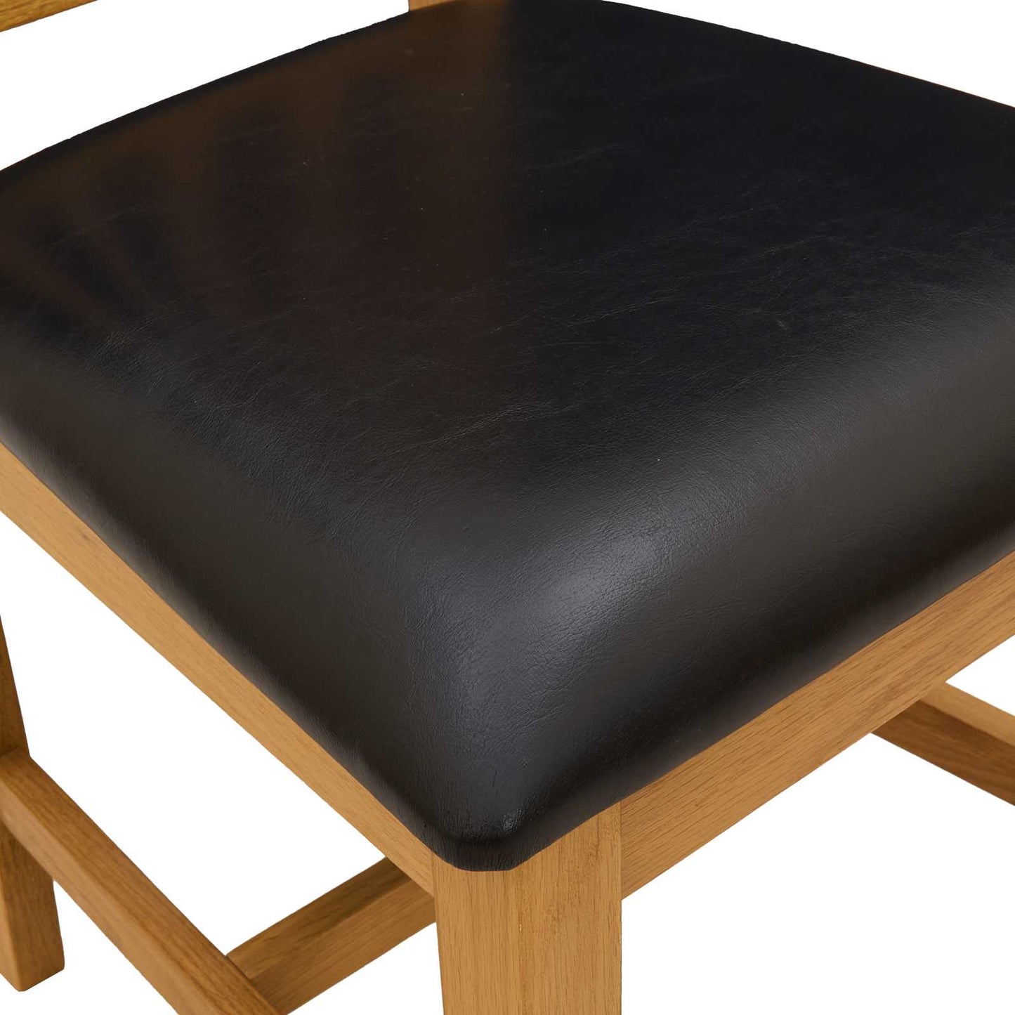 Sedia da pranzo 2 pcs Legno di Quercia Massello Nero | homemem39