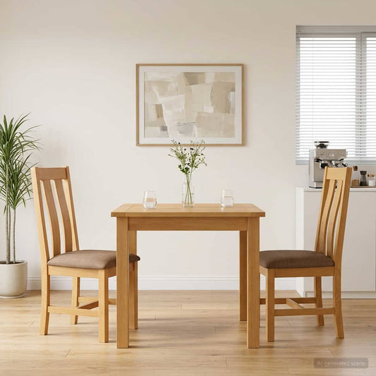 Sedia da pranzo 2 pcs Legno di Quercia Massello Grigio | homemem39