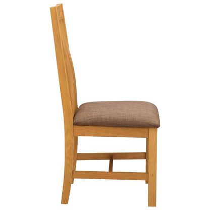 Sedia da pranzo 2 pcs Legno di Quercia Massello Grigio | homemem39