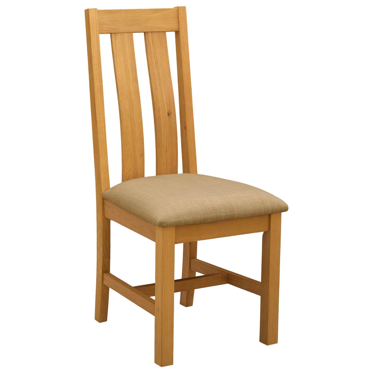 Sedia da pranzo 2 pcs Legno di Quercia Massello Beige | homemem39
