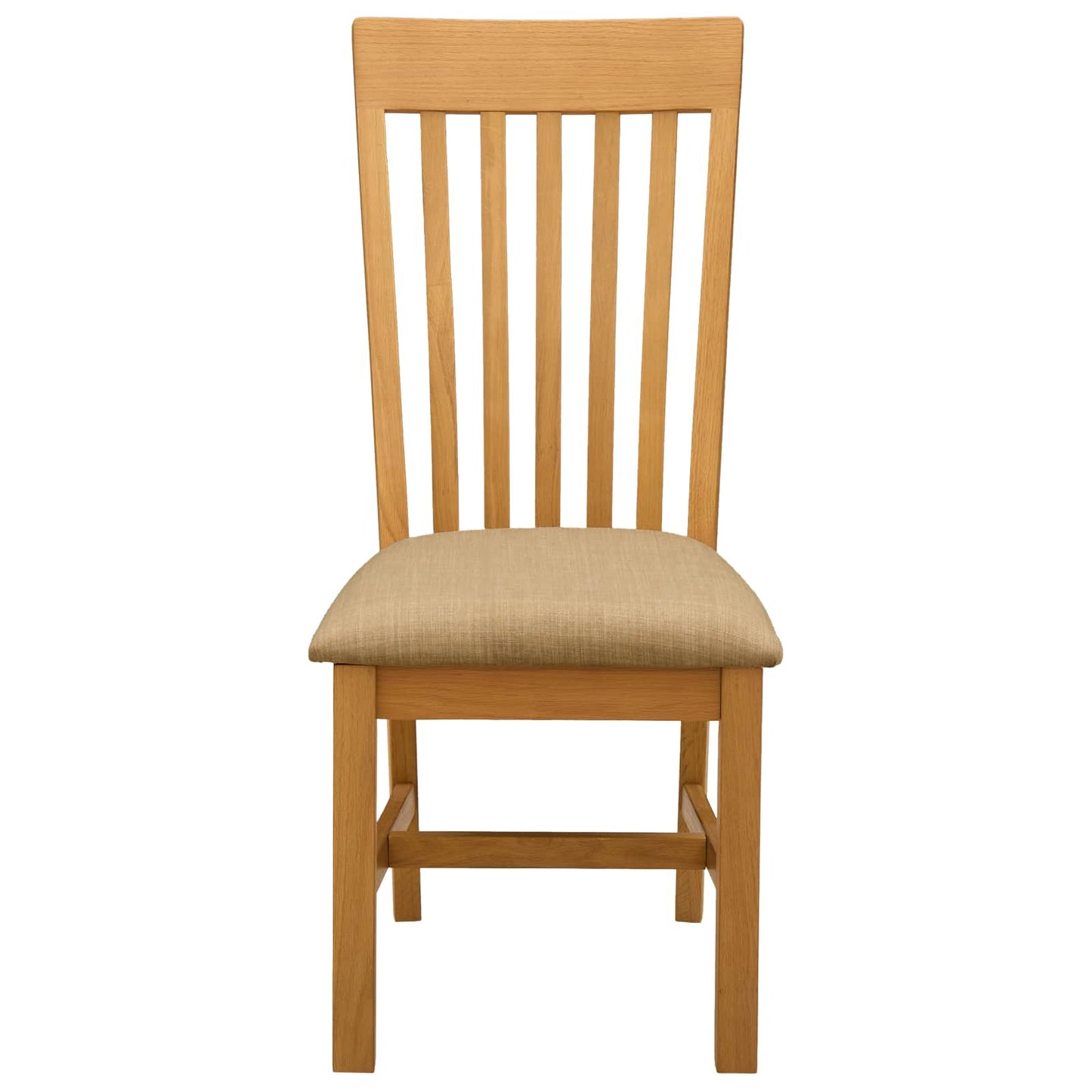 Sedia da pranzo 2 pcs Legno di Quercia Massello Beige | homemem39