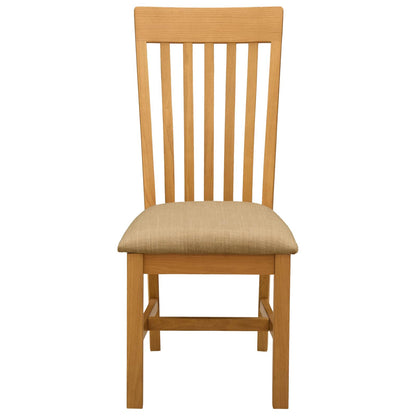 Sedia da pranzo 2 pcs Legno di Quercia Massello Beige | homemem39