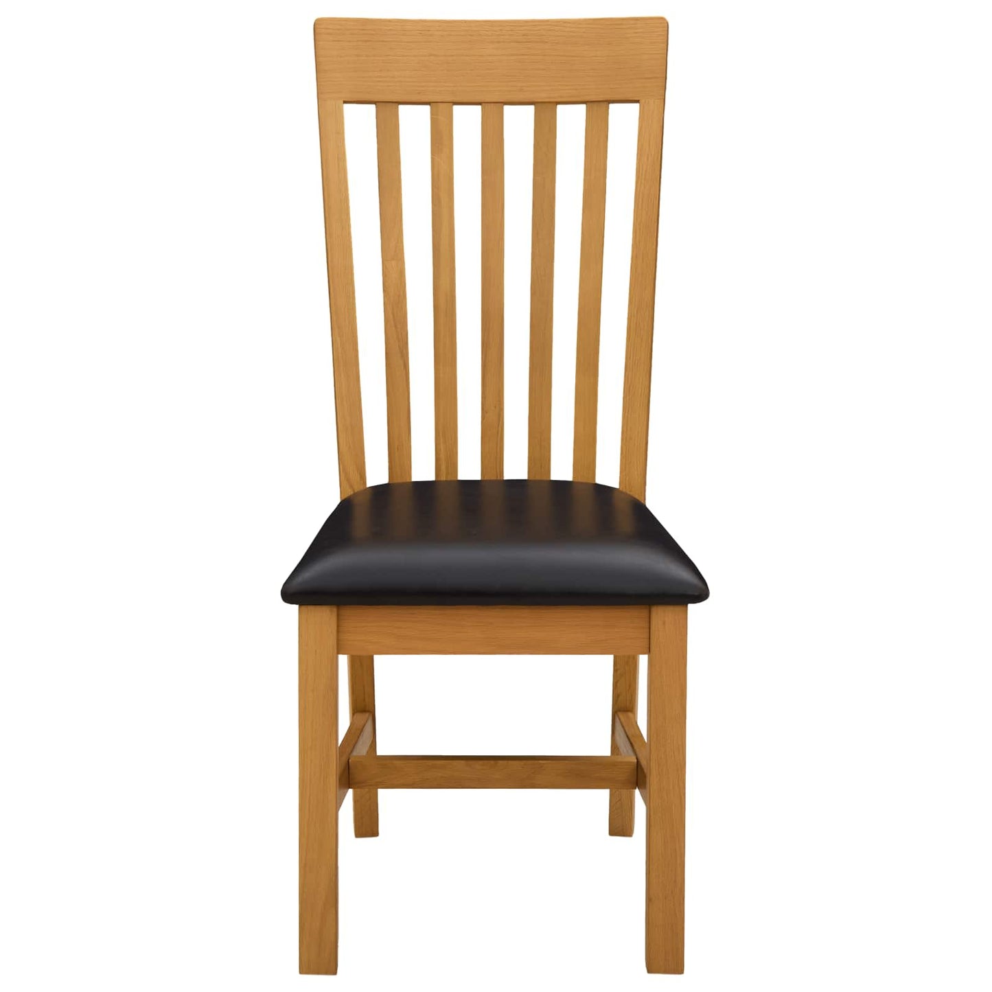 Sedia da pranzo 2 pcs Legno di Quercia Massello Nero | homemem39