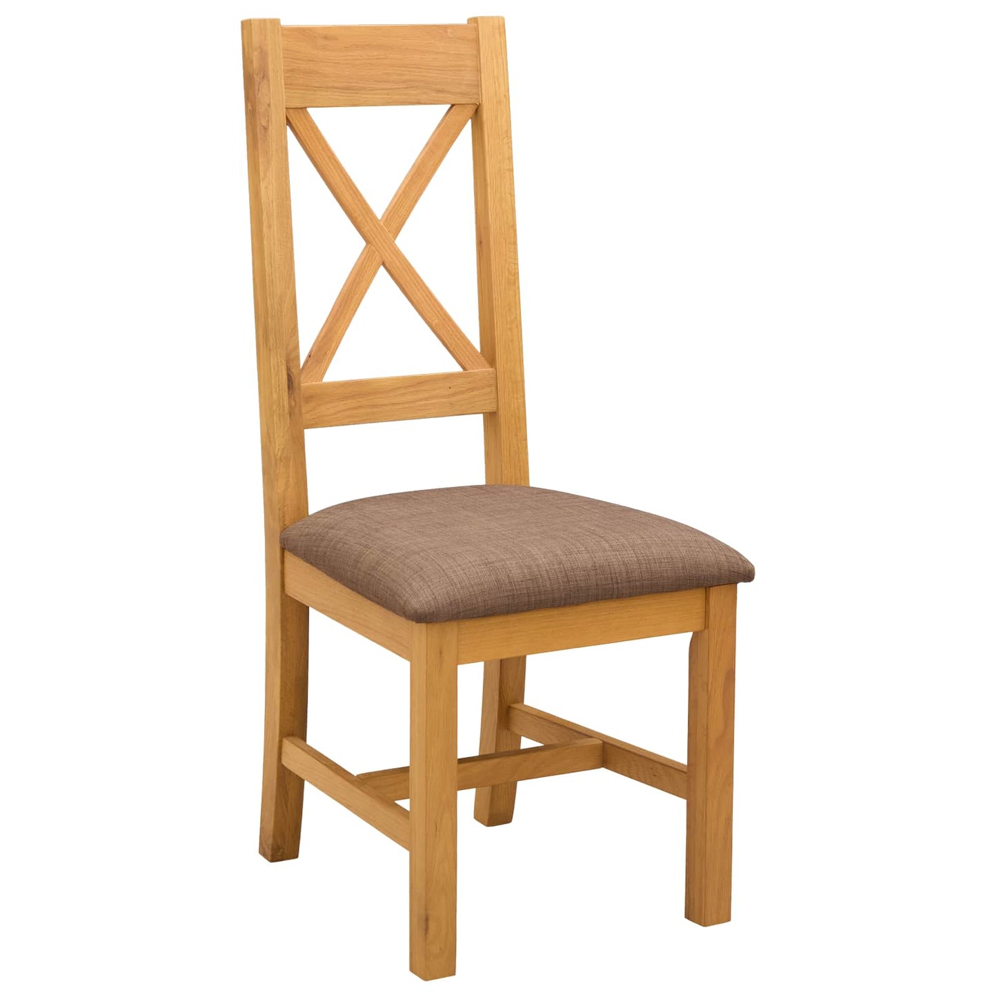 Sedia da pranzo 2 pz Legno di Quercia Massello Grigio